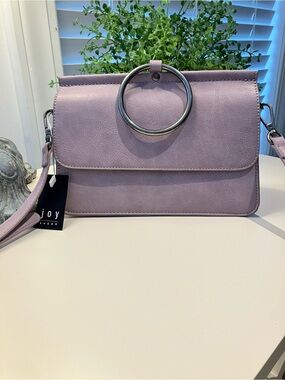 Joy Susan Lilac Crossbody Bag with Metal Ring